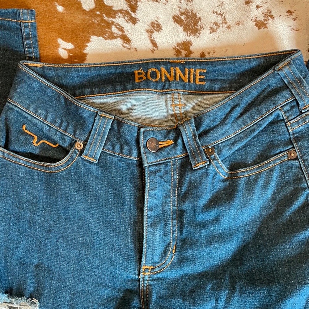 Kimes Ranch Dark Blue Ripped Skinny Jeans - Picture 3 of 7
